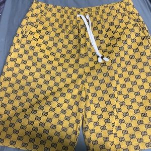 XL Gold/Yellow Gucci Shorts